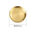 Axyaa Stainless Steel Buffet Plates - Korean Style Durable Shallow Dishes