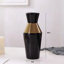 Axyaa Luxe Gold White Black Ceramic Vase Set for Minimalist Home Decor