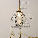 Axyaa Blue Glass LED Pendant Light Modern Nordic Suspension Luminaire