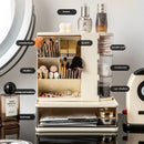Axyaa Rotating Makeup Organizer with Drawers - Stationery Storage Box for Vanity