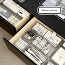 Axyaa Clear Drawer Organizers Set for Makeup, Kitchen, and Bathroom Storage