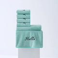 Axyaa Coral Fleece Towel Bath Set - Solid Color, Simple Combination