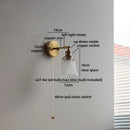Axyaa Gold LED Crystal Glass Wall Sconce - Modern Nordic Bedroom Balcony Lamp