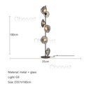 Axyaa Glass LED Floor Lamp | Modern Minimalist Design for Living Room & Bedroom