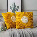 Axyaa Velvet Pink White 3D Chrysanthemum Throw Pillow Bouquet Model