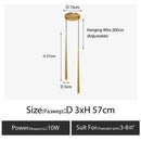 Axyaa Crystal Pendant Light - Nordic Modern Minimalist Bedside Lamp