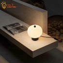 Axyaa Wood Glass LED Table Lamp for Home Decor and Lighting
