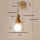Axyaa Adjustable Glass & Wood LED Wall Light for Modern Living Spaces & Bedrooms