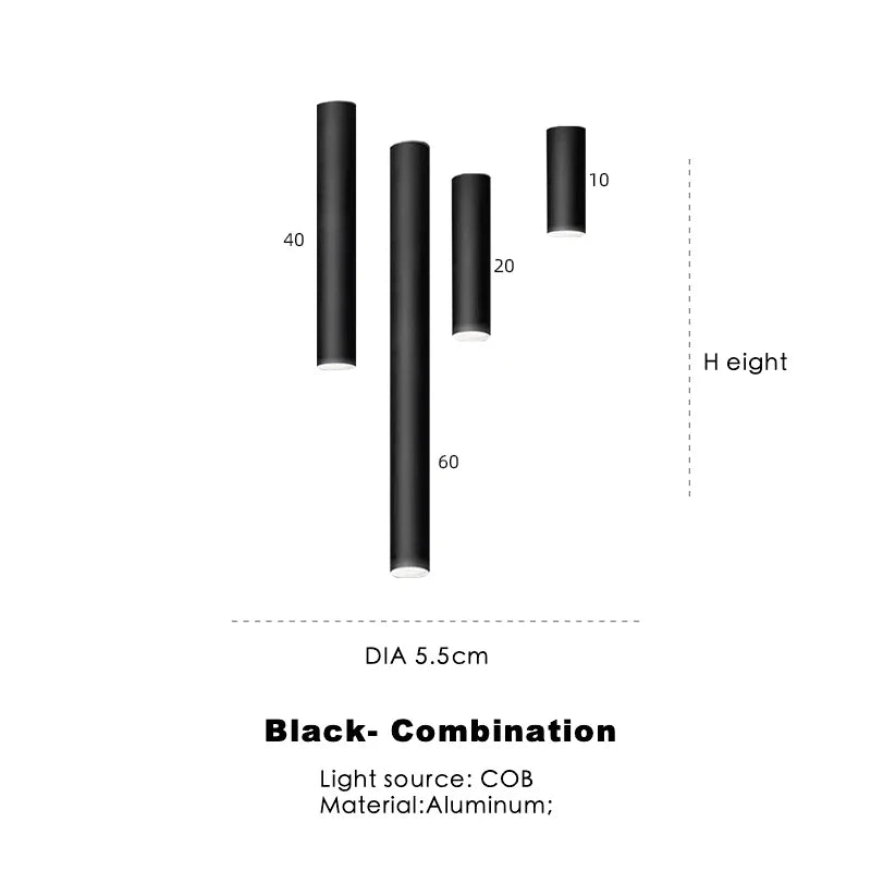Axyaa Nordic Pendant Lights: Adjustable Length, White/Black, Home Dining Room Lighting