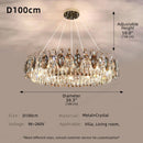 Axyaa Luxury Crystal Chandelier: Modern LED Ceiling Chandelier for Home Décor