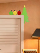 Axyaa Christmas Wooden Door Topper: Festive Holiday Home Decor for Entryways & Windows