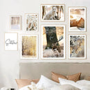 Nordic Forest House Canvas Wall Art by Axyaa - Winter Snow Fox Owl Deer Print