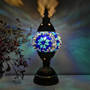 Axyaa Vintage Mosaic Table Lamp - USB Rechargeable Handcrafted Glass Night Light