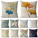 Nordic Leaves Pattern Cushion Covers for Home Decor by Axyaa