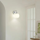 Axyaa Chrome Metal LED Wall Lamp with Acrylic Shade for Bedroom and Corridor