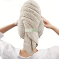 Axyaa Pink Large Hair Towel Wrap for Fast Drying Women's Hair