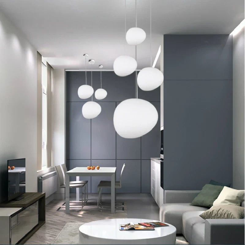 Axyaa Glass Ball LED Pendant Light for Modern Living Room, Bedroom, Kitchen, and Dining Area