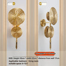 Axyaa Gold Lotus Leaf LED Wall Sconce - Modern Living Room Decor Lighting