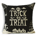 Black White Happy Halloween Trick Or Treat Pillowcase for Axyaa Décor