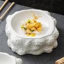 Axyaa White Rock Pattern Special-shaped Cold Dish Tableware