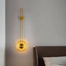 Axyaa Jade Wall Lamp: Modern Luxury Metal Long Pole, LED Bedside Light