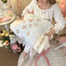 Axyaa Cartoon Rabbit Flannel Blanket: Winter Cozy Throw for Bed, Sofa, Travel