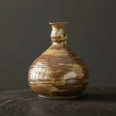 Axyaa Coarse Pottery Vase: Japanese Ceramic Flower Arrangement Zen Home Decor