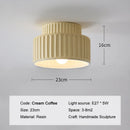 Axyaa French Cream LED Ceiling Light - Wabi Sabi Style Vintage Indoor Lamp