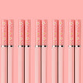 Axyaa Pink Flower Chopsticks Set - Non-slip PET Plastics Chinese Tableware