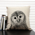 Axyaa African Animal Linen Pillow Cover 45x45cm - Lion, Elephant, Elk Portrait Decor
