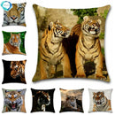 Axyaa Tiger Lion Printed Cushion Cover 45X45CM