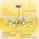 Axyaa Nordic Acrylic Chandelier with Glowworm Lighting for Living Room or Kitchen