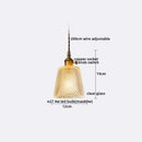 Axyaa Clear Glass LED Pendant Lamp with Knob Switch - Modern Copper Hanglamp