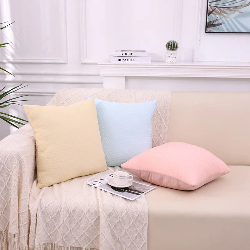 Axyaa Summer Ice Silk Cushion Covers 45x45cm - Soft & Cooling Home Decor Pillowcases