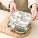 Axyaa Cute Capybara 304 Stainless Steel Divided Dinner Plate - 3/4 Grids Dish