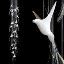 Axyaa Modern Glass Pendant Chandelier for Living Room Hotel Villa Lobby & Duplex Buildings.