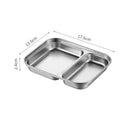 Axyaa Stainless Steel Divided Tray Dinner Plates for Food Service and Home Organization