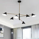 Axyaa Minimalist Cone Shade Chandelier for Living Room and Dining Room