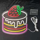 Axyaa Strawberry Shortcake Neon Sign - Happy Birthday Party Decoration