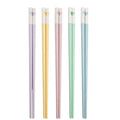 Colorful Axyaa Chopsticks Set, Non-Slip and Reusable Alloy Tableware for Asian Cuisine