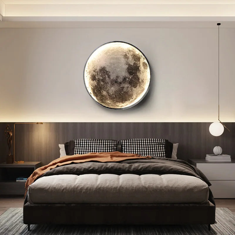 Axyaa Moon LED Wall Lamp: Modern Indoor Lighting for Home Décor