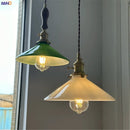 Axyaa Glass LED Pendant Lights with Copper Socket & Wood Detailing