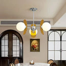 Axyaa Retro Chandelier: Bauhaus Interior Lighting for Living Room, Dining Room, Study
