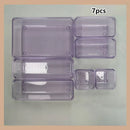 Axyaa Transparent Drawer Storage Box: Kitchen Tableware Cosmetics Organizer
