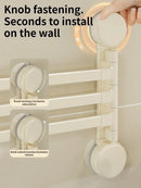 Axyaa Rotating Towel Rack: Bathroom & Kitchen Suction Cup Towel Rod