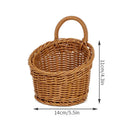 Axyaa Woven Wall Hanging Basket Organizer for Kitchen Tableware and Fruit Storage