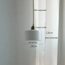 Axyaa Milky White Glass LED Pendant Light Copper Nordic Hanging Lamp