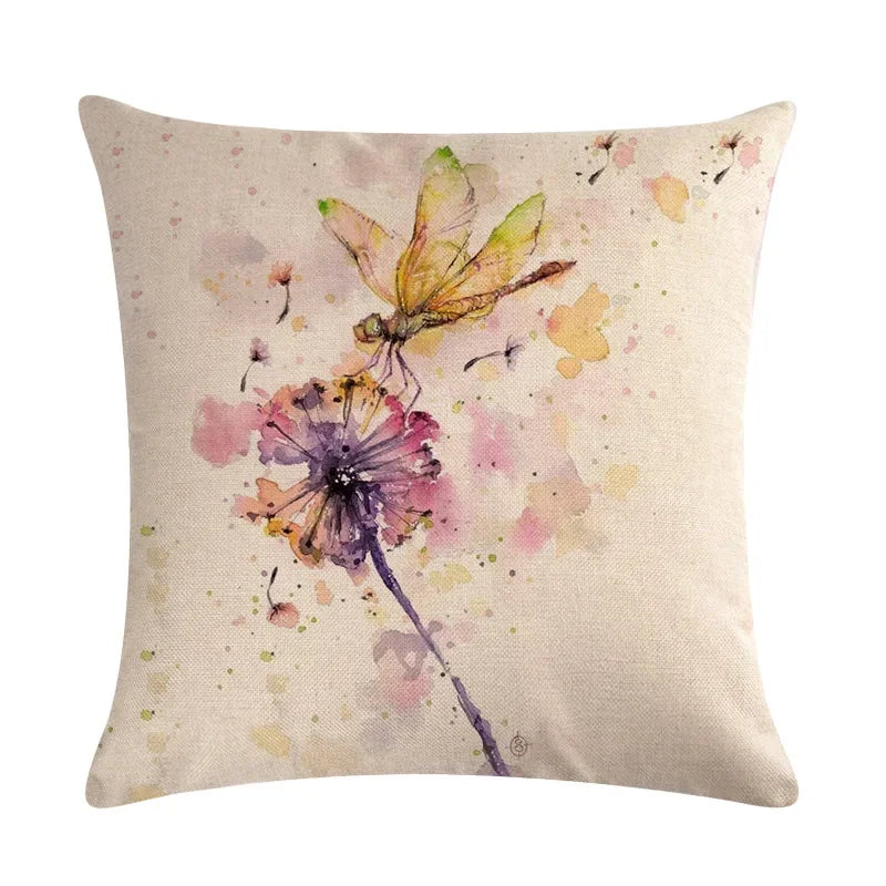Animal Print Linen Pillowcase by Axyaa - Home Decor Cushion Cover