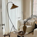 Axyaa Nordic Rattan Sofa Floor Lamp | Hand-woven Designer Light for Living Room