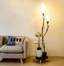 Nordic Vertical Floor Lamp with Coffee Table for Bedroom Living Room Study Sofa Bedside
